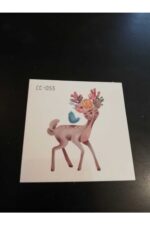 5 Adet Hayvan-4 Motif Desen Şekil Karikatür Etiket Sticker Çocuk Okul Öğrenci Geçici Dövme - Görsel 2