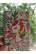 13,5 X 9,5 cm 40 Yaprak 80 Sayfa Çizgili Defter Spiral Mini Okul Öğrenci Not Defteri - Görsel 3
